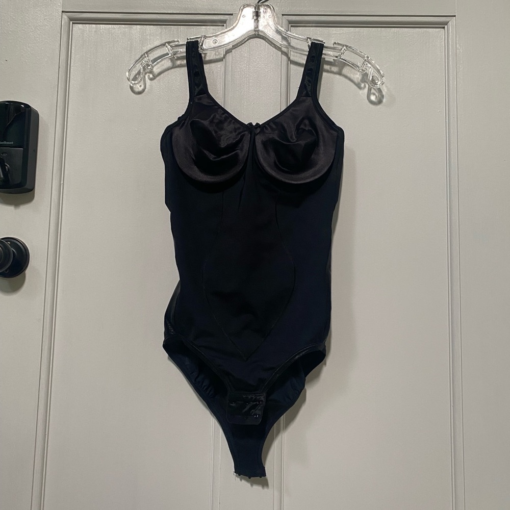 Flexees Black Shapewear Bodysuit